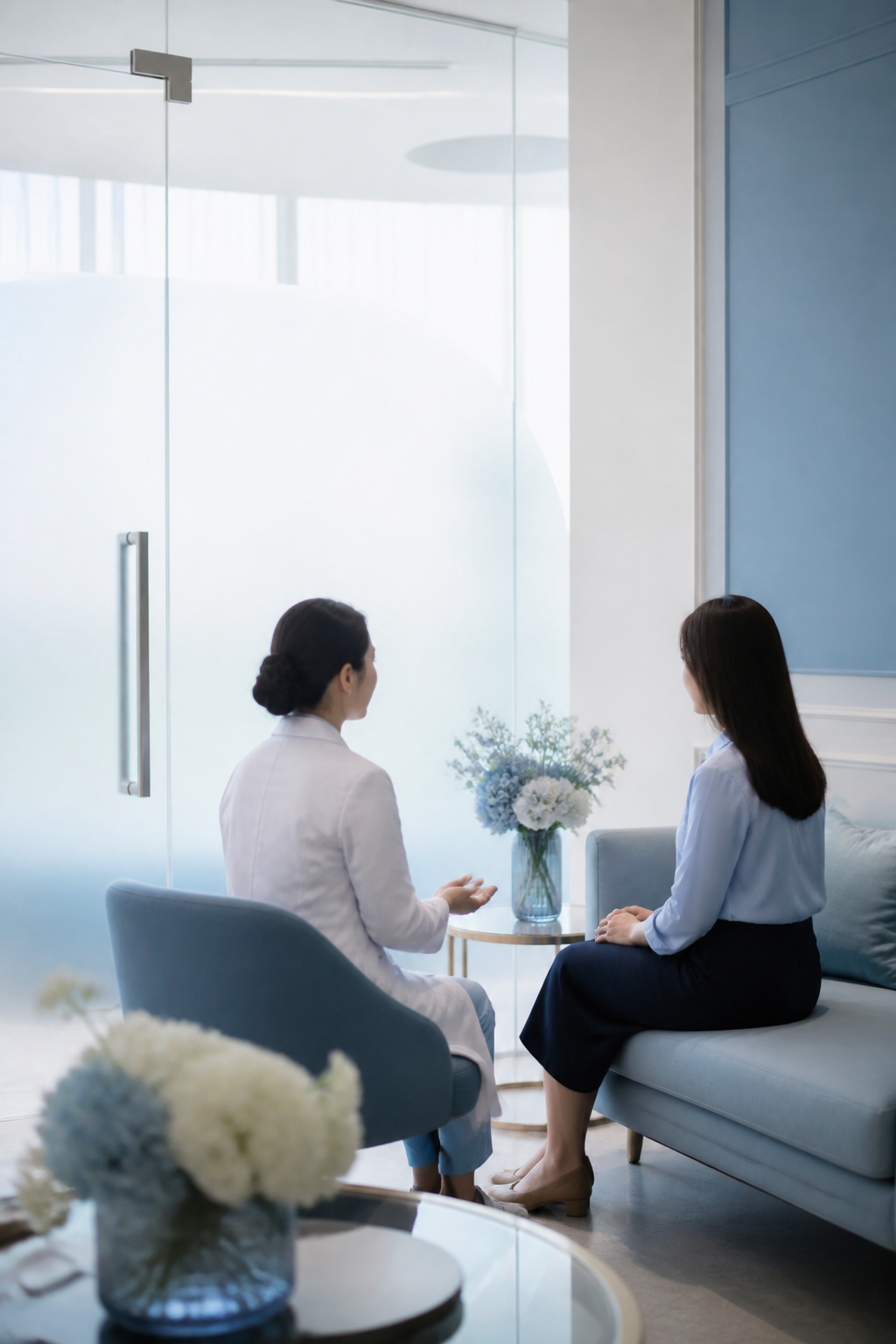 Tư vấn riêng tư giữa chuyên viên và khách hàng